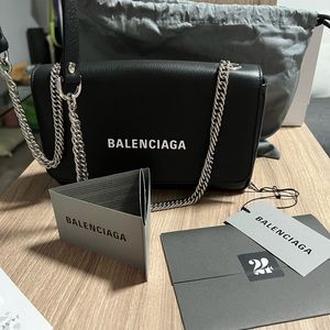 Balenciaga Leather Chain Bag